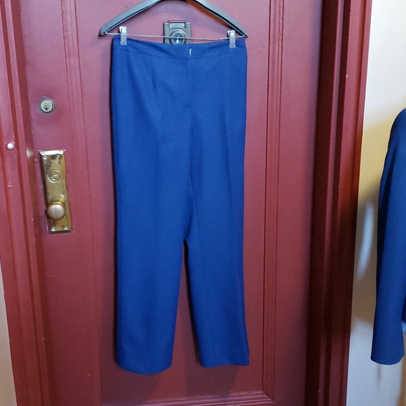 EVAN -PICONE BLUE 2-PC LINED PANTS SUIT SIZE 4 - Picture 9 of 16